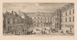 Pohled na nádvoří Château de Blois od Jacques Rigaud