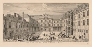 Vue de la cour du Château de Blois. od Jacques Rigaud