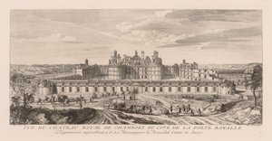 Pohled na Royal Château of Chambord, ze strany Royal Gate od Jacques Rigaud