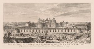 Pohled na Royal Château of Chambord, ze strany Royal Gate od Jacques Rigaud