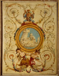 Dekorativní panel tureckého kabinetu hraběte z Artois ve Versailles. Malba na dřevě od Jacquese Rousseaua (1630-1693) od Jacques Rousseau