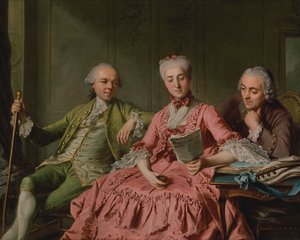 Předpokládaný portrét vévody de Choiseul a dvou společníků od Jacques Wilbaut