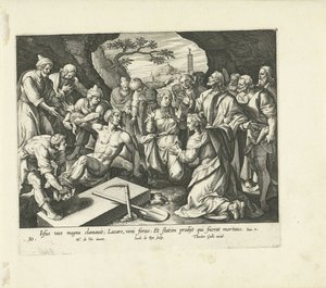 Vzkříšení Lazara Vita, passio et resvrrectio Iesv Christi (název série) Život, utrpení a vzkříšení Krista (název série) od Jacques de Bie