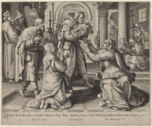 Prezentace v chrámu od Jacques de Bie after Maarten