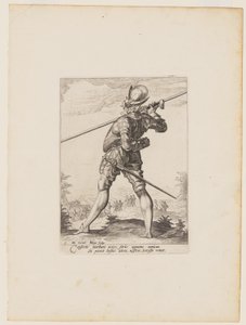 Pikenýr, z knihy Důstojníci a vojáci tělesné stráže císaře Rudolfa II. od Jacques de Gheyn II