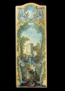 Nábytek: malířské plátno na marouflový papír od Jacquese de Lajoue (1686-1761) 18. stol. od Jacques de Lajoüe