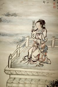 Malovaná postava, hudebník. Tuš na papíře Yi Jaegwan (1783-1837), art coreen 19. stol. Národní muzeum Koreje, Soul (Jižní Korea). od Jaegwan Yi