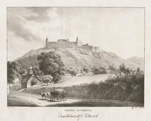 Dolní Rakousko, benediktinský klášter v Gottereich, 1819. od Jakob Alt