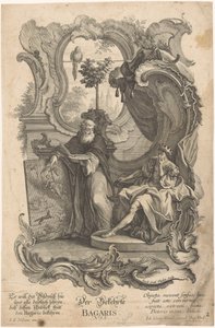 Bagaris konvertita Der Bekehrte Bagaris (název na objektu) Apelles a Bagaris (název série) od Jakob Gottlieb Thelott