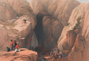 ‚Vchod do průsmyku Kojak z Parush‘, kolem roku 1839 (litografie, tónovaná)