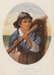 Chlapec Fisher (barevná litografie) od James (after) Drummond