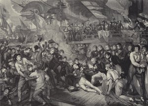Smrt admirála lorda Nelsona v bitvě u Trafalgaru od James (after) Heath
