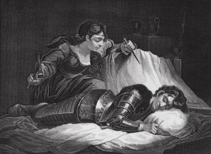 Jael a Sisera, Soudců, kap. 4, v 17, 22 (rytina)