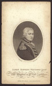 James Hawkins-Whitshed, britský admirál (rytina)