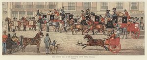 West Country Mails v Gloucester Coffee House, Piccadilly (barevné lito)