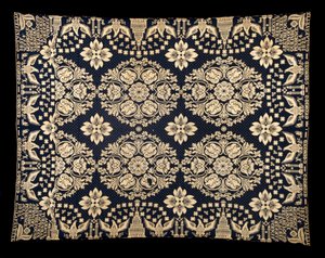 Zemědělství a výrobci Dvojitá tkanina Coverlet, c. 1821-1828 (vlna a bavlna) od James (attr.to) Alexander