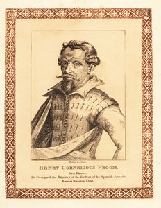 Hendrik Cornelisz Vroom, holandský námořní malíř zlatého věku. 1817 (lept) od James (c.1780 after 1820) Girtin