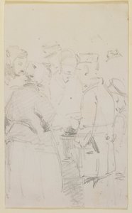 A Group of Figures around a Brazier, 1858. od James Abbott McNeill Whistler