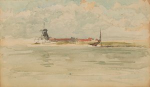 Malá červená poznámka - Dordrecht, 1884. od James Abbott McNeill Whistler