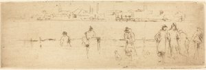 Skica na nábřeží. od James Abbott McNeill Whistler