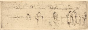 Náčrt na nábřeží, c. 18841886. od James Abbott McNeill Whistler