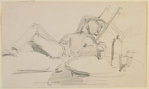 Muž ležící na posteli, 1858. od James Abbott McNeill Whistler