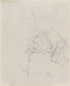 Muž sedící na okraji zdi, 1858. od James Abbott McNeill Whistler