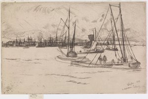 Amsterdam, z Tolhuis, 1863. od James Abbott McNeill Whistler