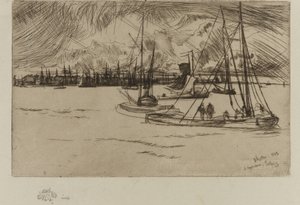 Amsterdam, z Tolhuis, 1863. od James Abbott McNeill Whistler