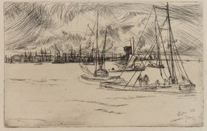 Amsterdam, z Tolhuis, 1863. od James Abbott McNeill Whistler