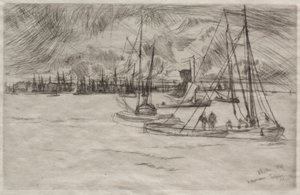 Amsterdam z Tolhuis, 1863. od James Abbott McNeill Whistler
