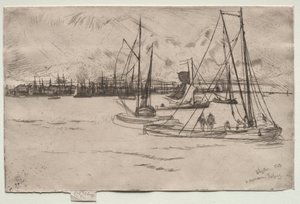 Amsterdam z Tolhuis, 1863. od James Abbott McNeill Whistler