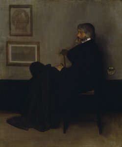 Sovitus harmaalla ja mustalla, nro 2: Thomas Carlylen (1795-1881) muotokuva 1872-73 (öljy kankaalle) od James Abbott McNeill Whistler