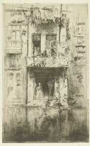 Balkon domu v Amsterdamu Balkon, Amsterdam od James Abbott McNeill Whistler