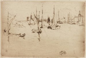 Barges, Dordrecht, 1884. od James Abbott McNeill Whistler