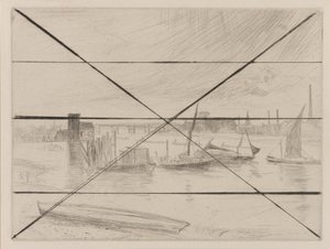Battersea Dawn Cadogan Pier, 1861. od James Abbott McNeill Whistler