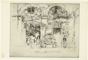 Květinářství Slunečnice, Rue des Beaux-Arts od James Abbott McNeill Whistler