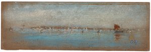 Modrá a stříbrná - Ostrovy, Benátky, 1879-1880. od James Abbott McNeill Whistler