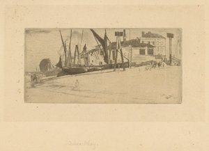 Chelsea Wharf, 1863. od James Abbott McNeill Whistler
