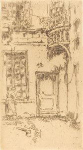 Courtyard, Rue P.L. Kurýr, 1888. od James Abbott McNeill Whistler