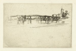 Most Little Putney Malý Putney od James Abbott McNeill Whistler
