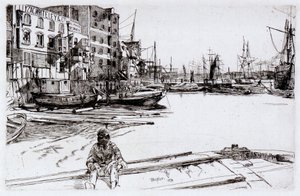 Eagle Wharf (Tyzac, Whitely a spol.) od James Abbott McNeill Whistler
