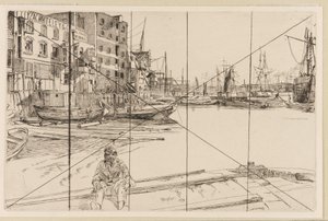 Eagle Wharf Tyzac Whiteley and Co., 1859. od James Abbott McNeill Whistler