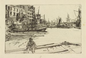 Eagle Wharf Tyzac Whiteley and Co., 1859. od James Abbott McNeill Whistler