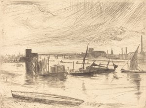 Brzy ráno, Battersea, 1861. od James Abbott McNeill Whistler