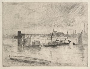 Brzy ráno Battersea, 1861. od James Abbott McNeill Whistler