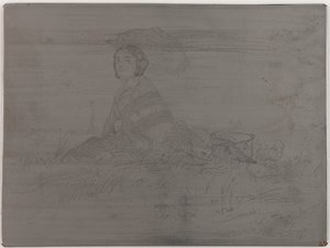En Plein Soleil. Nezrušená deska z dvanácti leptů z přírody The French Set, 1858. od James Abbott McNeill Whistler