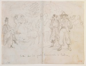 Vstoupil na Velkou promenádu ​​v Badenu, 1858. od James Abbott McNeill Whistler