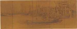 Leptací deska: Thames Warehouses, 1859. od James Abbott McNeill Whistler