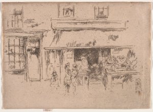 Exeterská ulice. od James Abbott McNeill Whistler